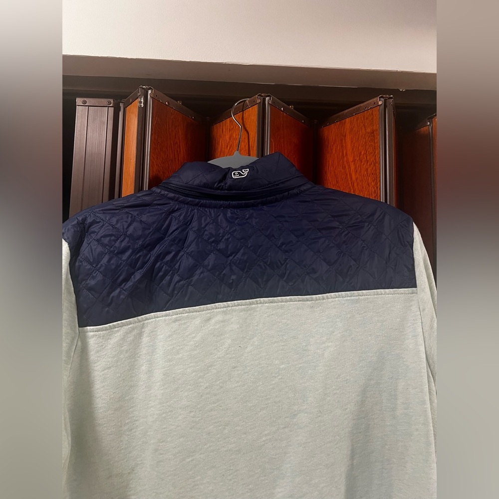 Vineyard Vines Quarter Zipped Performance Sweater - Navy/Light Blue - Picture 4 of 7